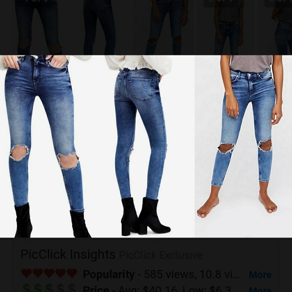 Free People Denim - NWT Free People Busted Knee Skinny Jeans